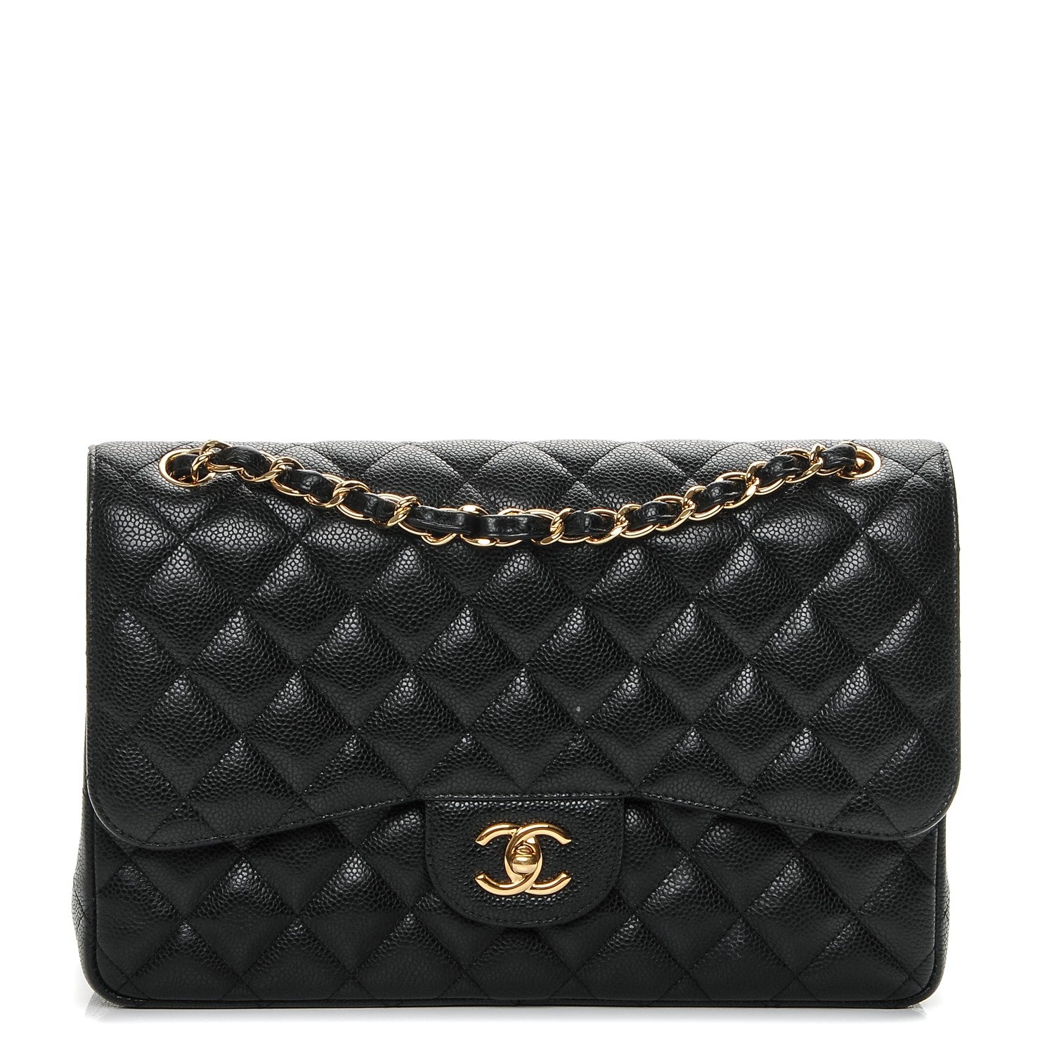Chanel Caviar Quilted Jumbo Double Flap Black 1 of 7