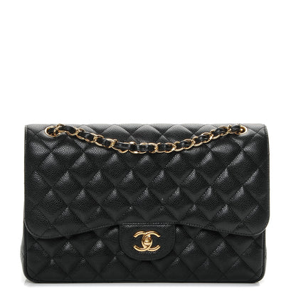 Chanel Caviar Quilted Jumbo Double Flap Black 1 of 7
