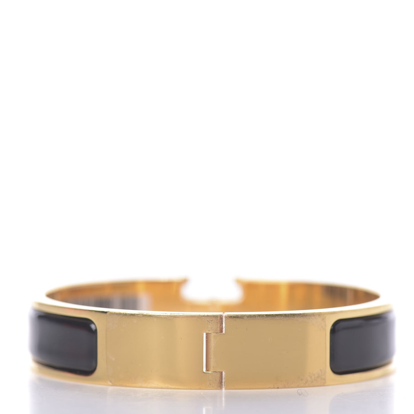 Enamel Narrow Clic Clac H Bracelet PM Black