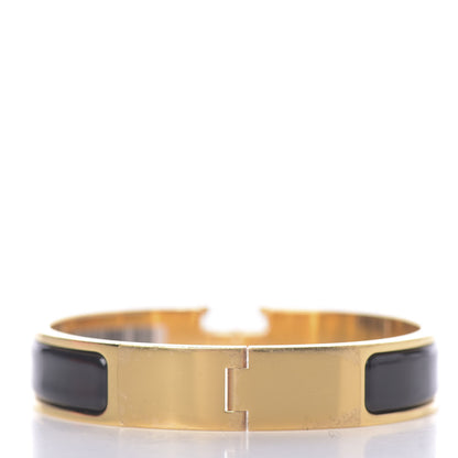 Hermes Enamel Narrow Clic Clac H Bracelet PM Black 3 of 5