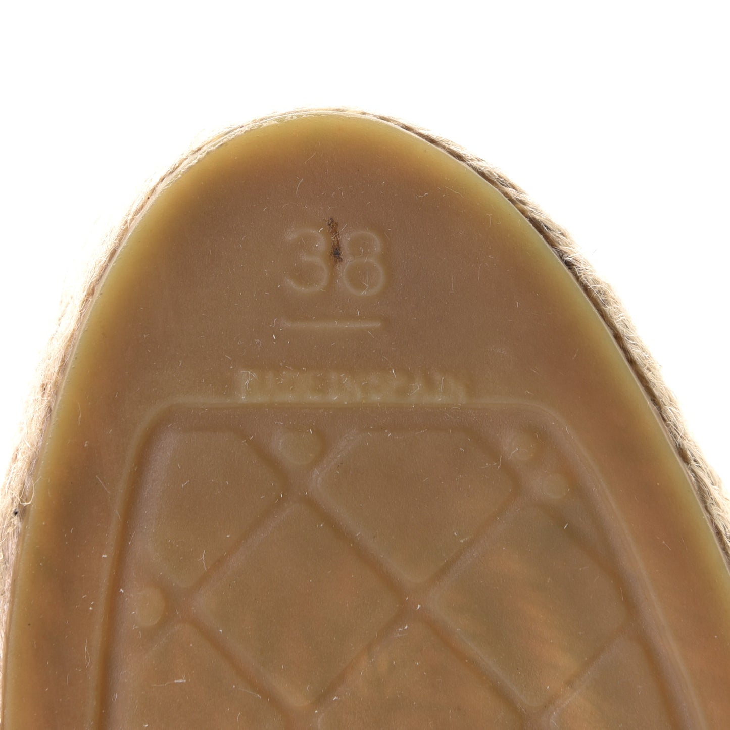 Calfskin CC Espadrille Mules 38 Black