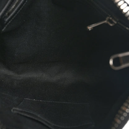 Gucci GG Supreme Monogram Appia Calfskin Web Flat Messenger Bag Black Grey 5 of 10