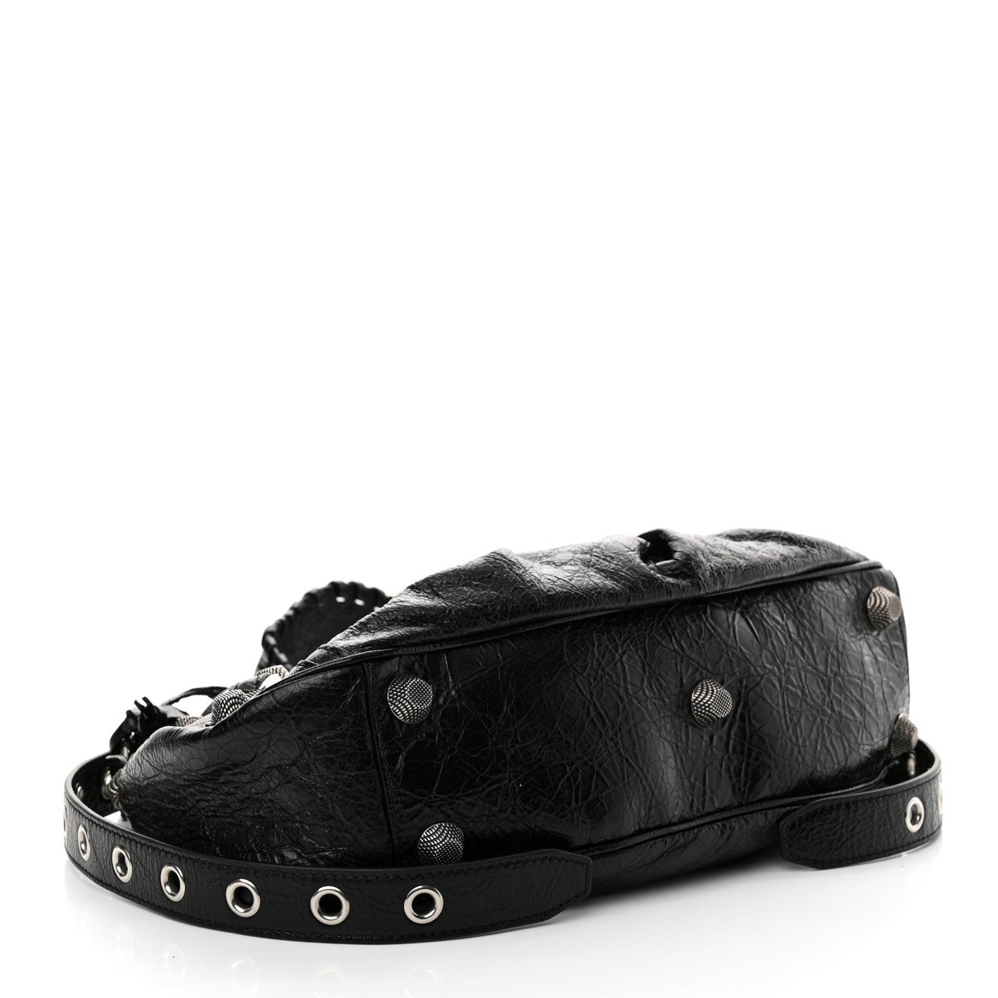 Agneau Arena Small Le Cagole Shoulder Bag Black