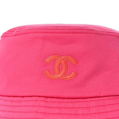 Chanel Canvas CC Bucket Hat M Fuchsia Orange 6 of 6
