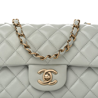 Chanel Lambskin Quilted Mini Rectangular Flap Grey 8 of 11
