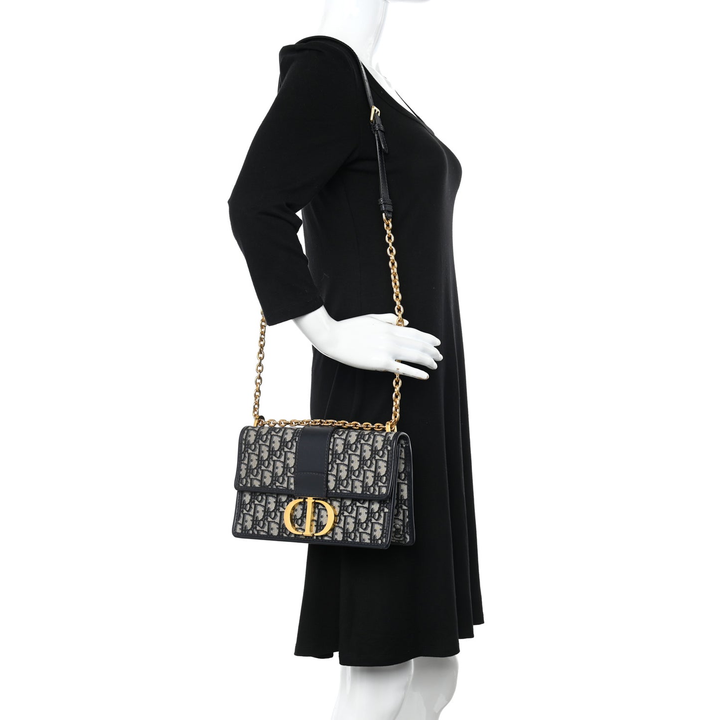 Oblique 30 Montaigne Chain Flap Bag Blue