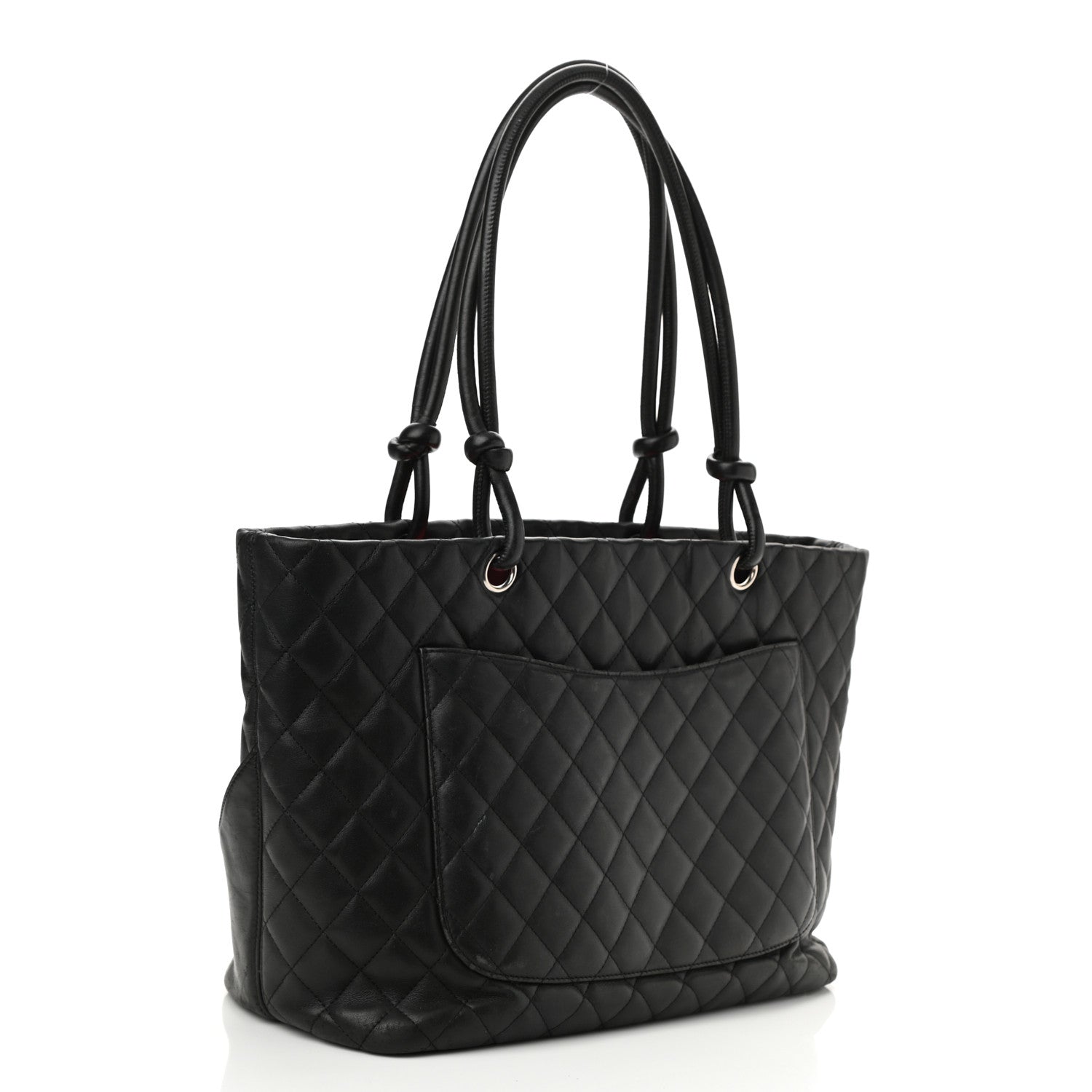 Chanel Calfskin Quilted Large Cambon Tote Black White 3 of 9