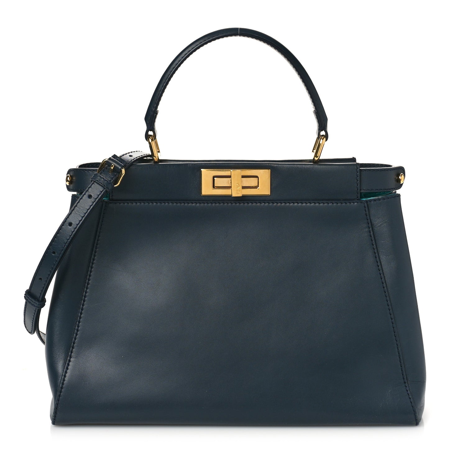 Vitello Morgan Shiny Nappa Medium Peekaboo Iconic Satchel Lavagna Lago