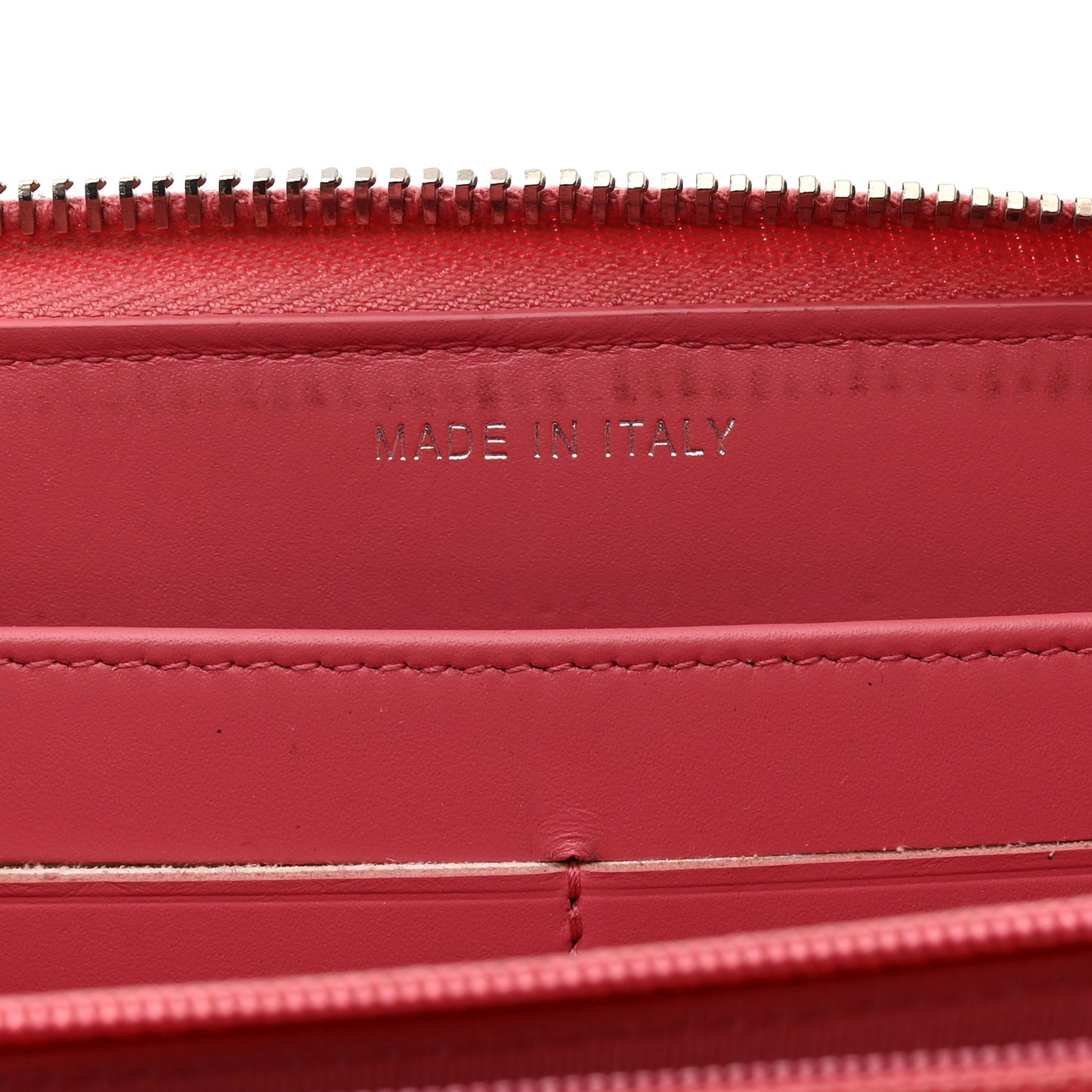 Caviar Chevron Large Gusset Zip Around Wallet Pink