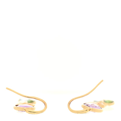 Marco Bicego 18K Yellow Gold Multi Gemstone Jaipur Color Two Strand Earrings 3 of 4