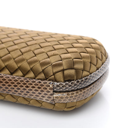 Bottega Veneta Satin Intreccio Impero Ayers Stretch Knot Clutch Light Brown 7 of 11