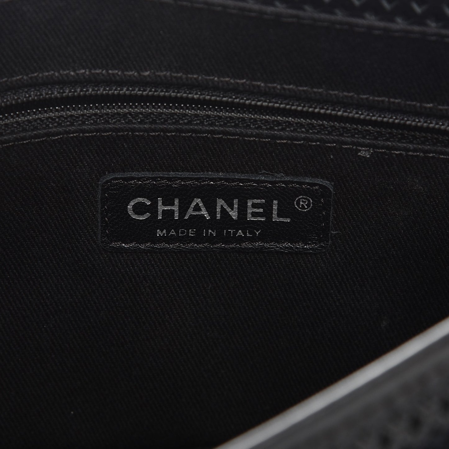 Perforated Calfskin Large Up In The Air Flap Black