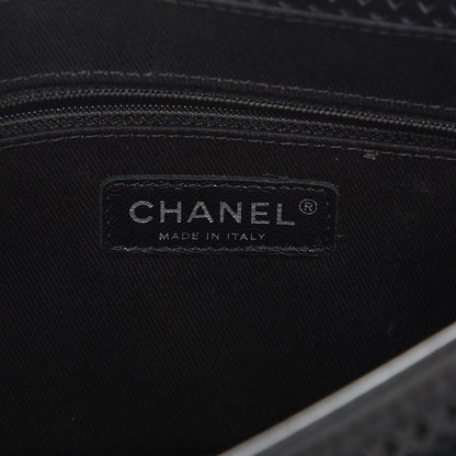 Chanel Perforated Calfskin Large Up In The Air Flap Black 6 of 10