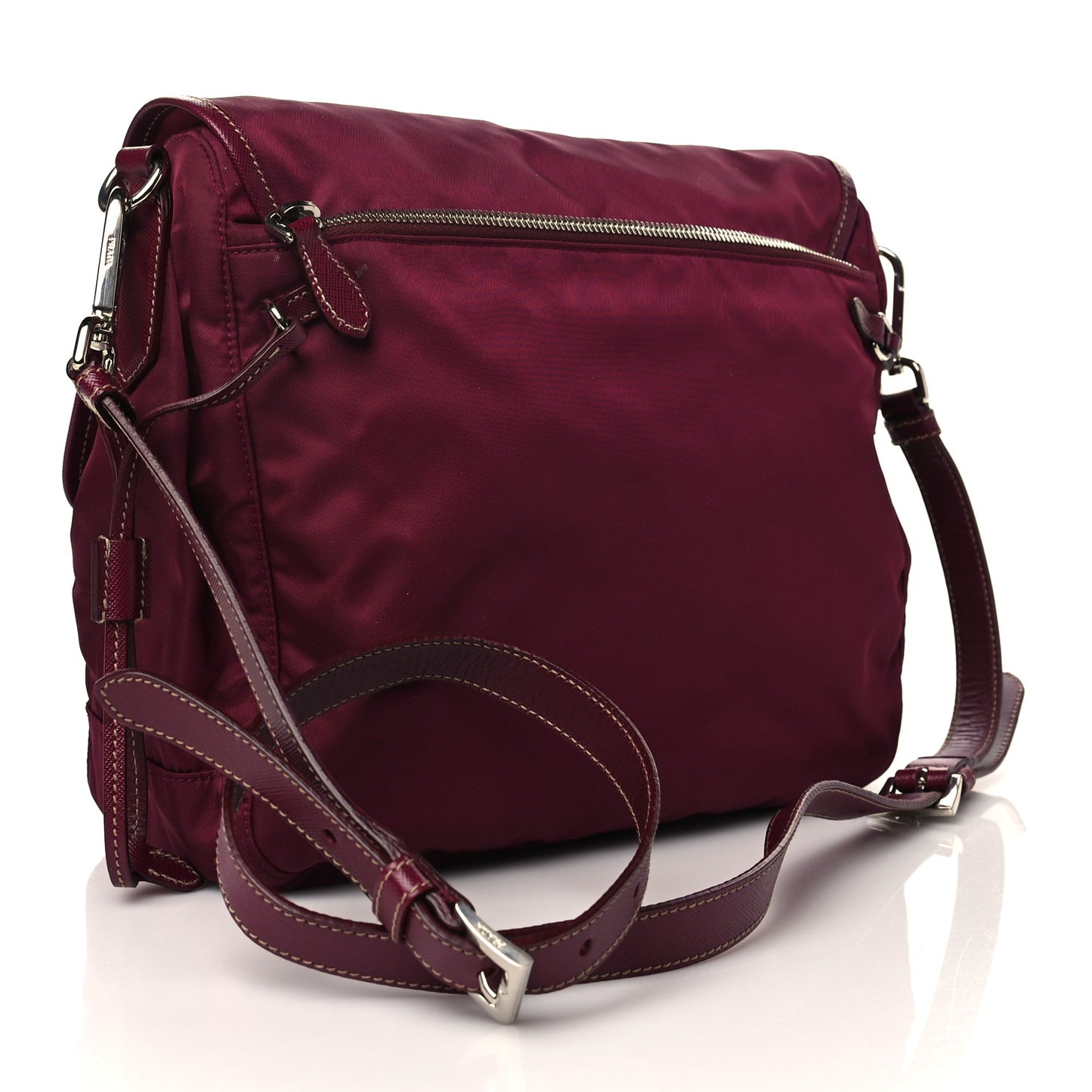 Tessuto Nylon Saffiano Messenger Bag Barolo
