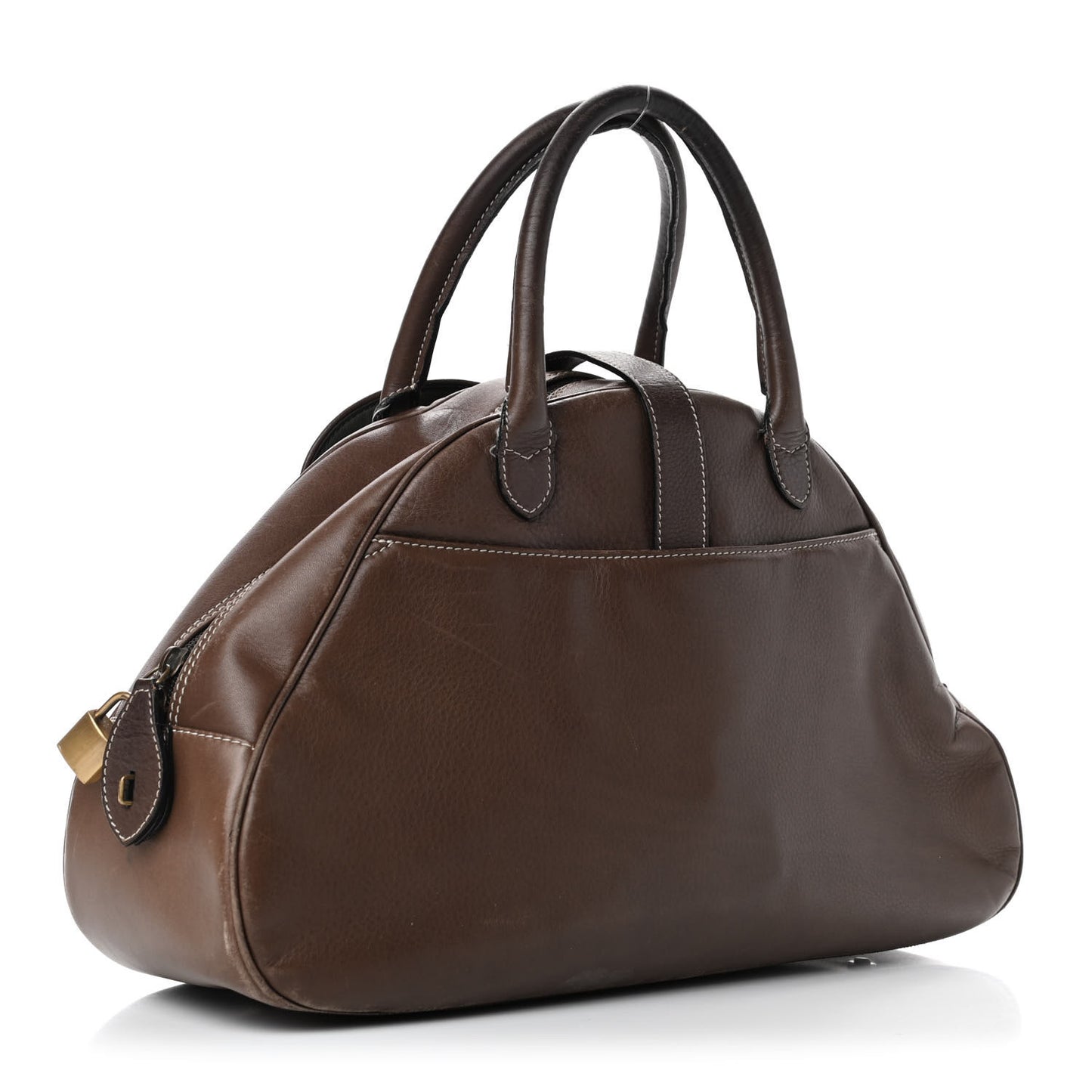 Calfskin Saddle Bowler Brown