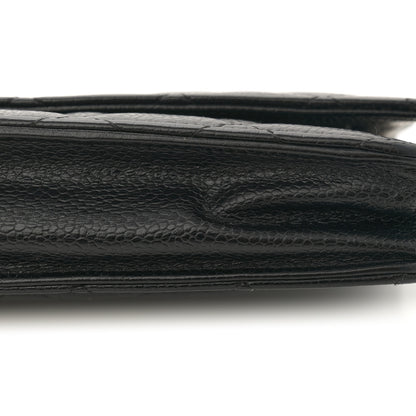Chanel Caviar Quilted Wallet on Chain WOC Black 12 of 15