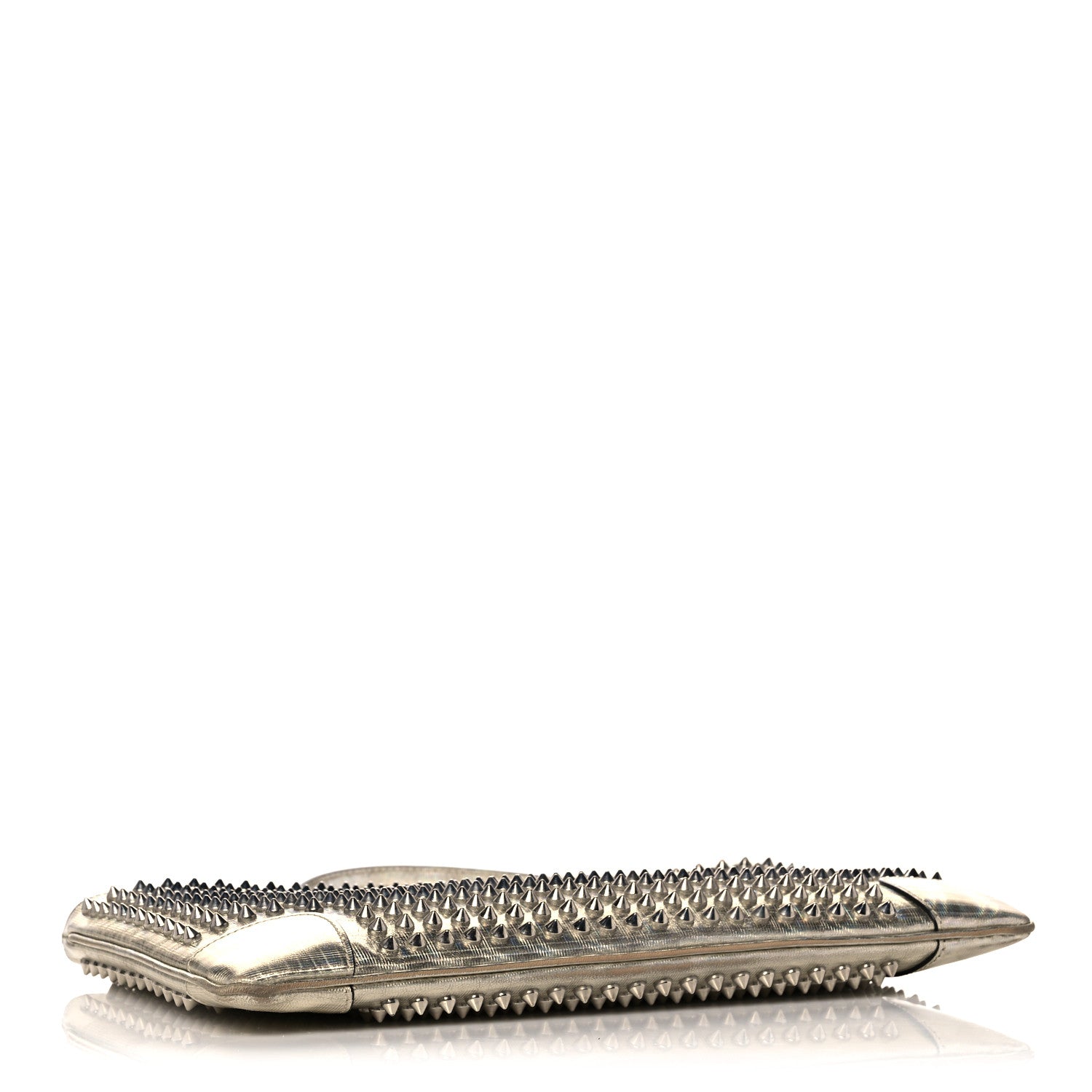 Christian Louboutin Metallic Specchio Spikes Loubiposh Chain Clutch Gold 4 of 13