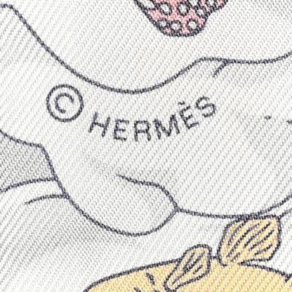 Hermes Silk Sur Mon Nuage Twilly Abricot Bleu Multicolor 3 of 4
