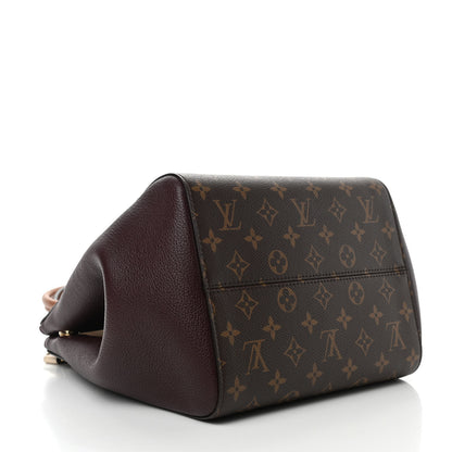 Louis Vuitton Calfskin Monogram Fold Tote MM Black Wine Cream 4 of 10