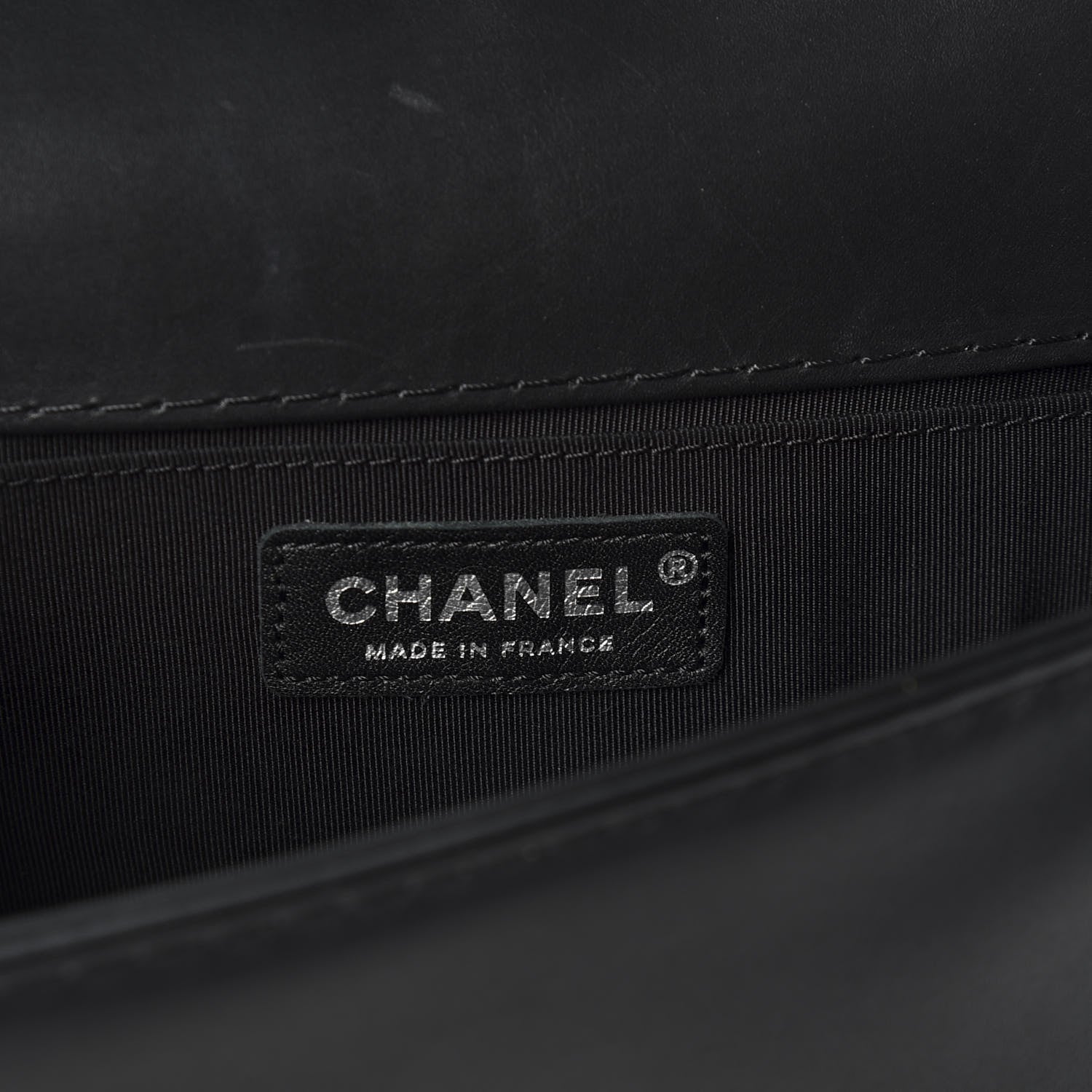 Chanel Lambskin Stitched Medium Boy Flap Black 7 of 9