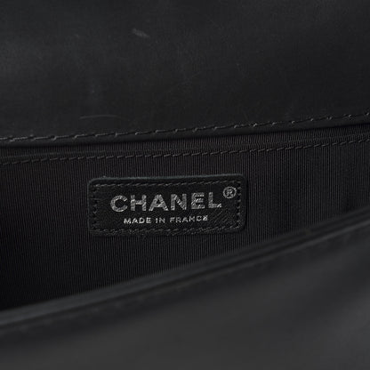 Chanel Lambskin Stitched Medium Boy Flap Black 7 of 9