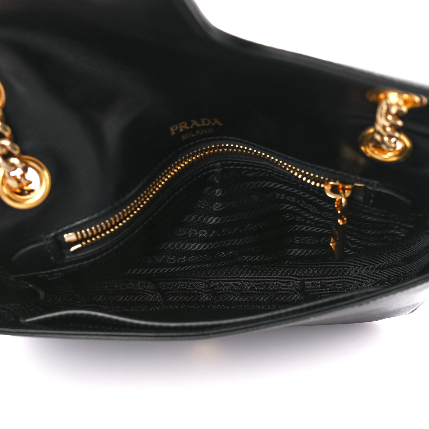 Saffiano Flap Shoulder Bag Black