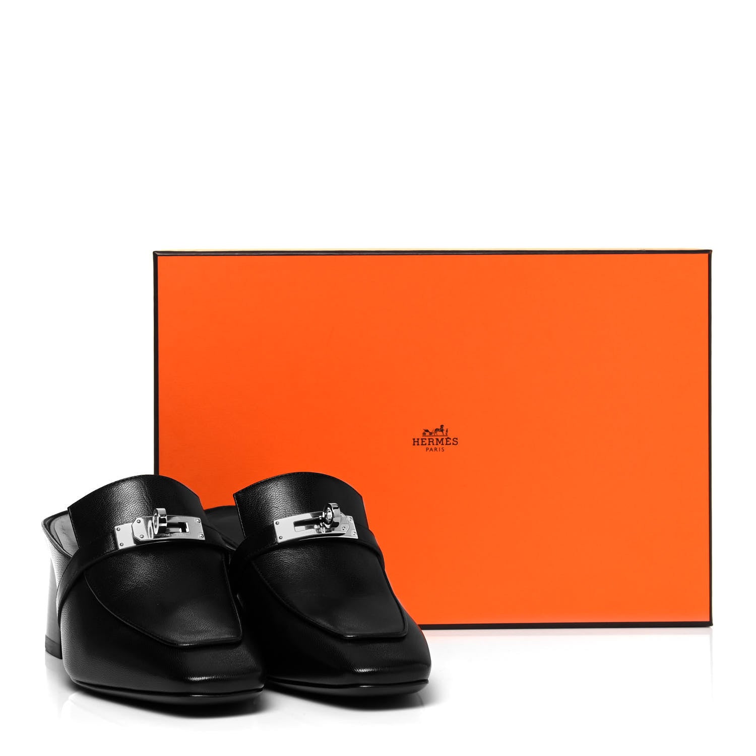 Hermes Goatskin Blossom Mules 36 Black 9 of 9