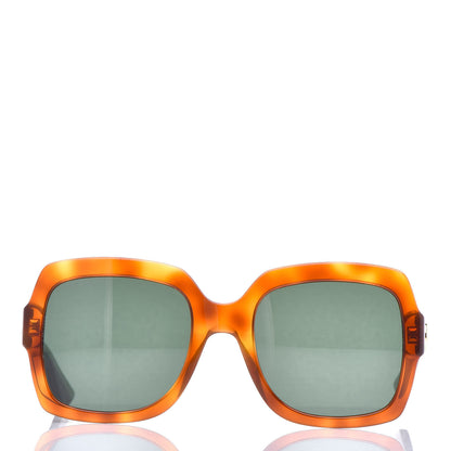 Gucci Oversize Square Web GG 0036S Sunglasses Tortoise 2 of 8