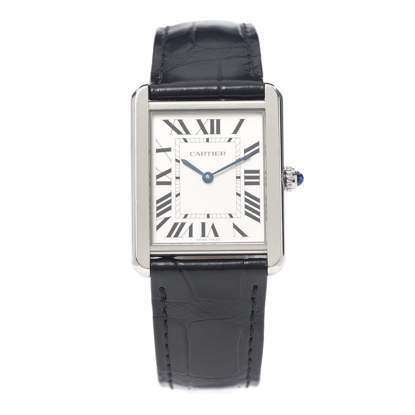Stainless Steel Alligator 27mm Tank Solo Quartz Watch