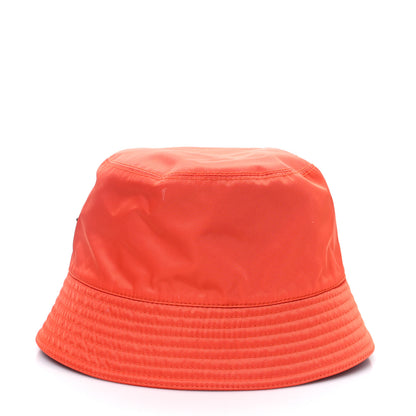 Prada Re-Nylon Metal Triangle Logo Womens Bucket Hat M Arancio 4 of 9