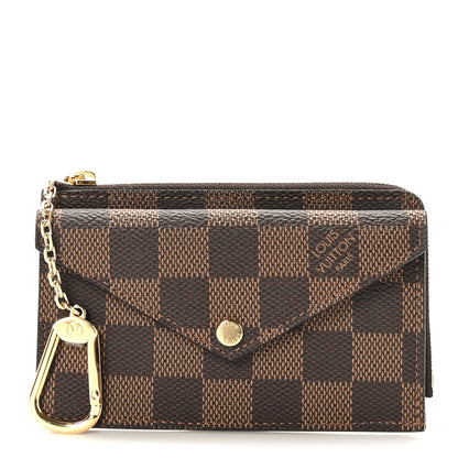 Louis Vuitton Damier Ebene Recto Verso Card Holder Red 1 of 7