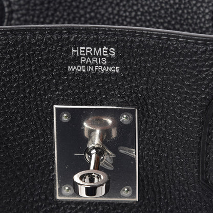 Hermes Taurillon Clemence Birkin 30 Black 8 of 11