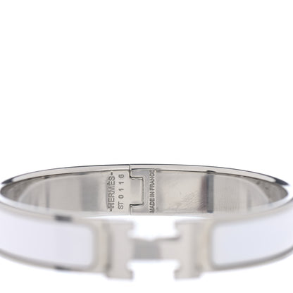Hermes Enamel Narrow Clic Clac H Bracelet PM White 3 of 3
