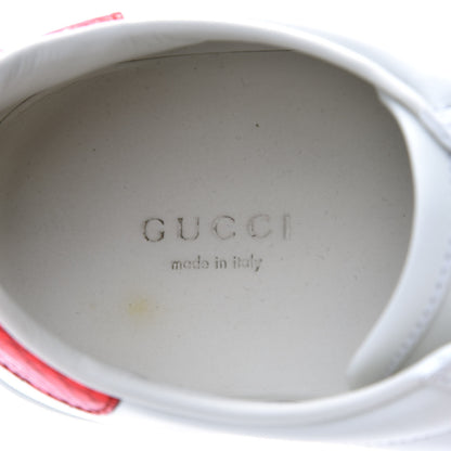 Gucci Calfskin Ayers Bee Embroidered Womens Ace Sneakers 39 White Green 8 of 9