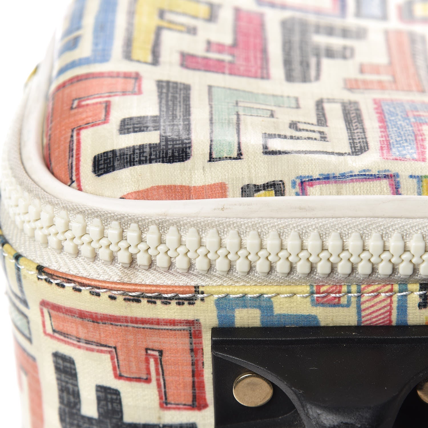 Fendi Zucca Spalmati FF Multicolor Carry On Luggage White Multicolor 12 of 13