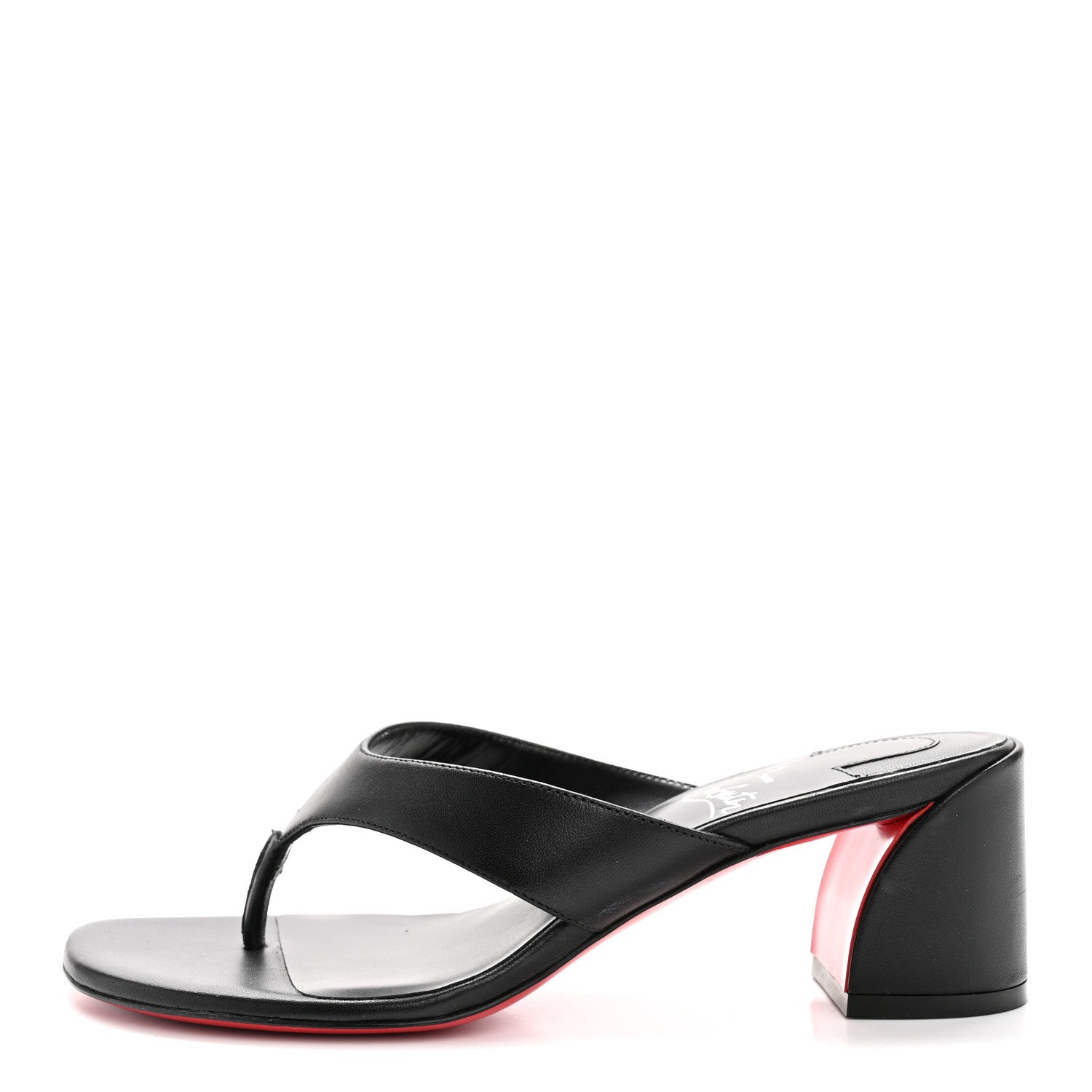 Christian Louboutin Nappa Janetonga 55 Thong Sandals 36.5 Black 1 of 8