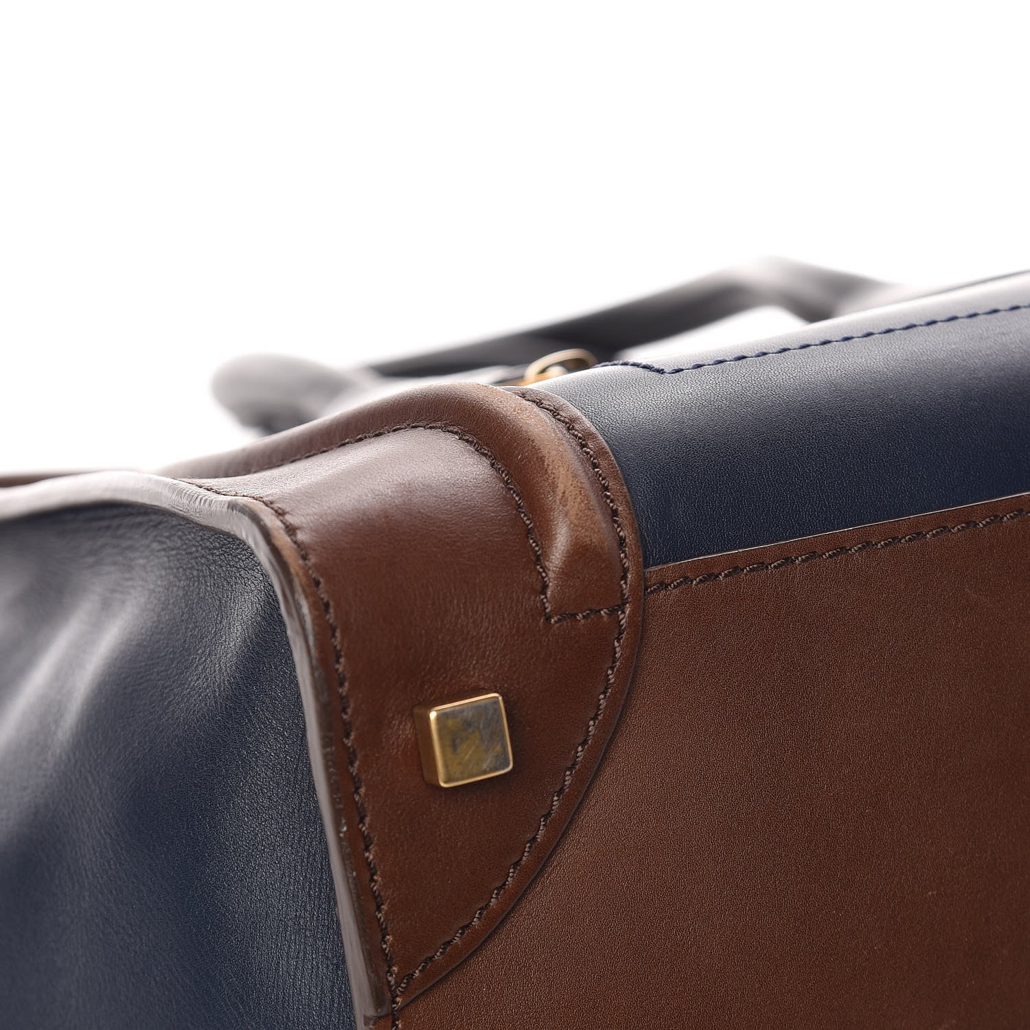 Celine Smooth Calfskin Mini Tri-Color Luggage Navy 5 of 14