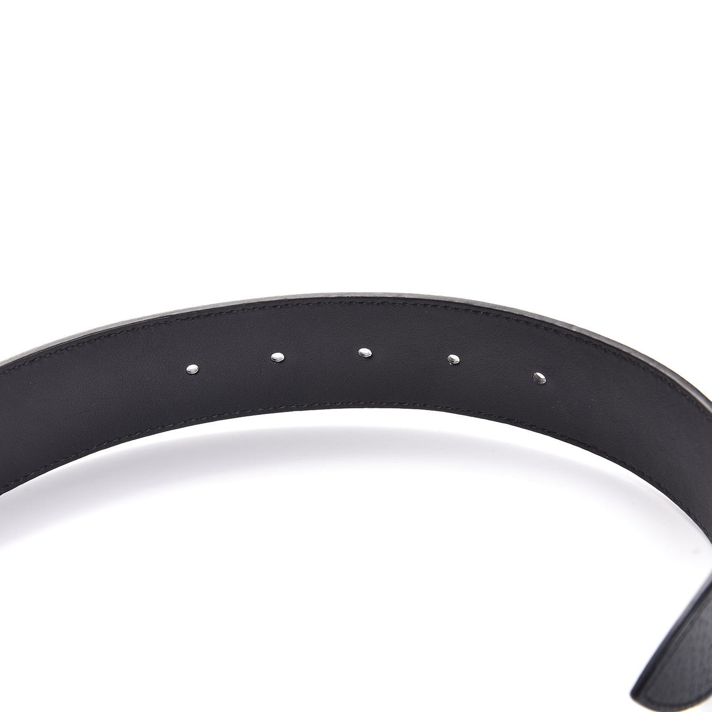 Textured Dollar Calfskin Nickel Double G 40mm Belt 75 30 Black