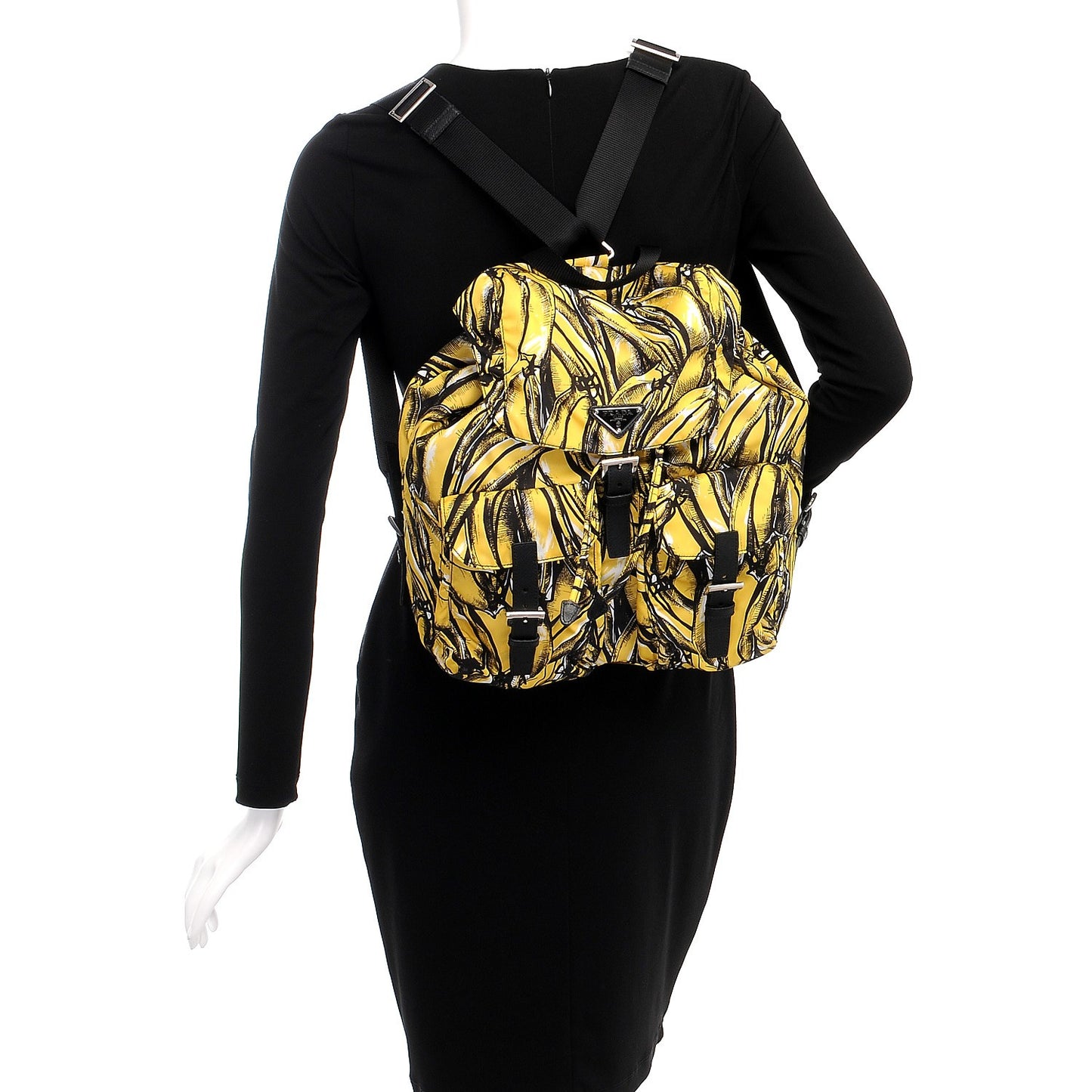 Tessuto Nylon Medium Banana Print Backpack Giallo Dis Banana