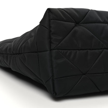 Prada Re-Nylon Nappa Triangle Quilted Padded Double Handled Zip Pocket Tote Black 8 of 9