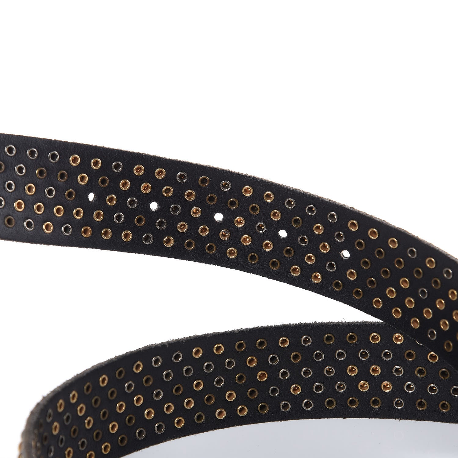 Gucci Calfskin Studded Feline Belt 100 40 Black 5 of 7