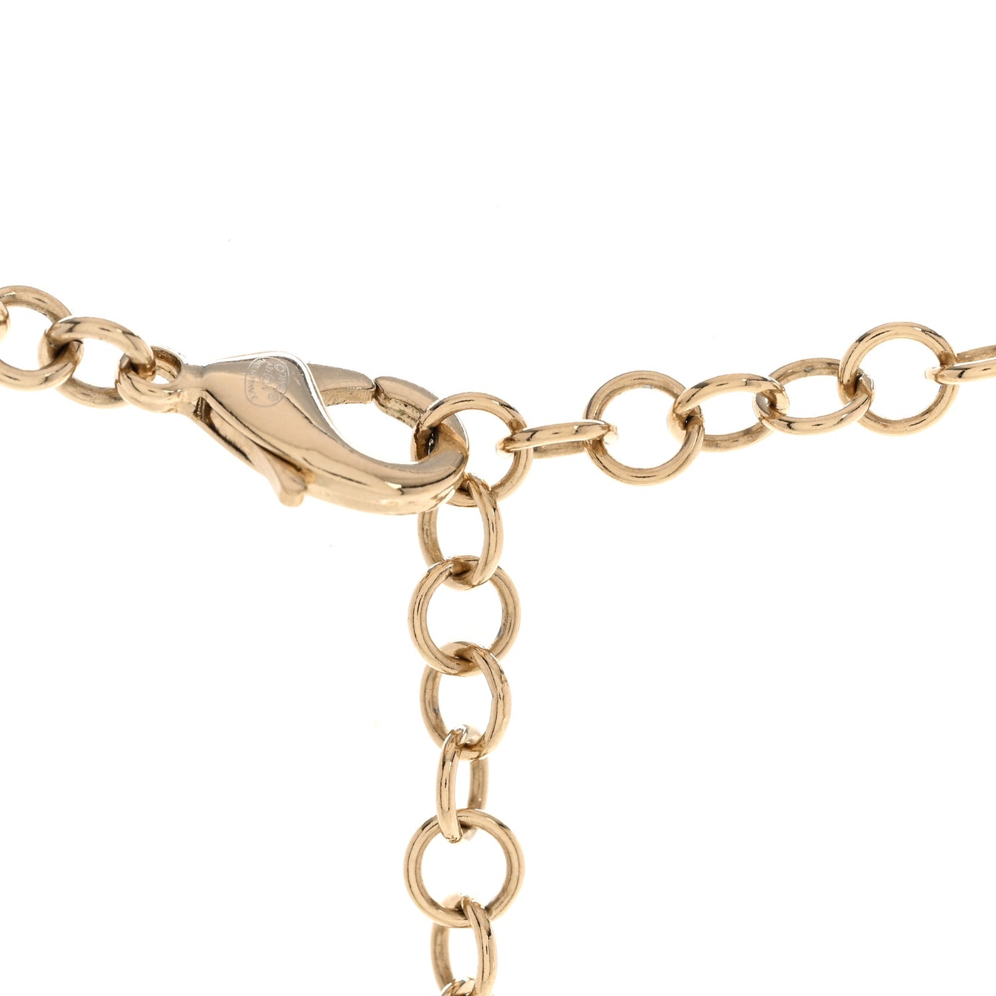 Crystal CC Chain Short Necklace Gold