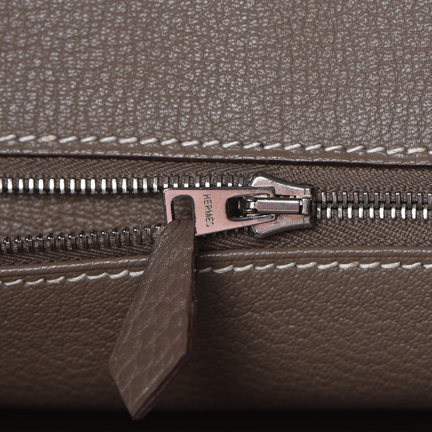 Hermes Taurillon Clemence JPG Shoulder Birkin II 42 Etoupe 18 of 37