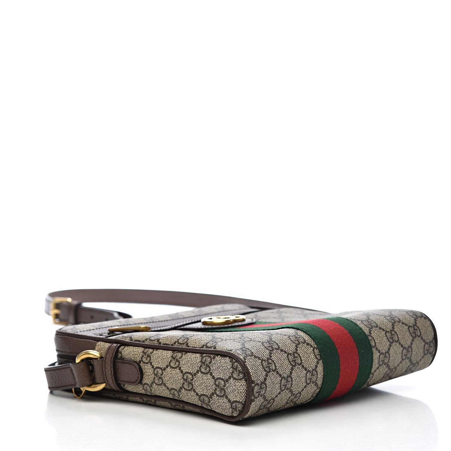 Gucci GG Supreme Monogram Web Small Ophidia Messenger Bag Brown 4 of 11