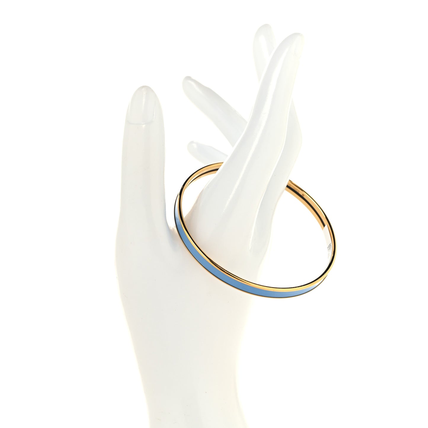 Enamel Printed Extra Narrow Uni Bracelet 62 Bleu Orage