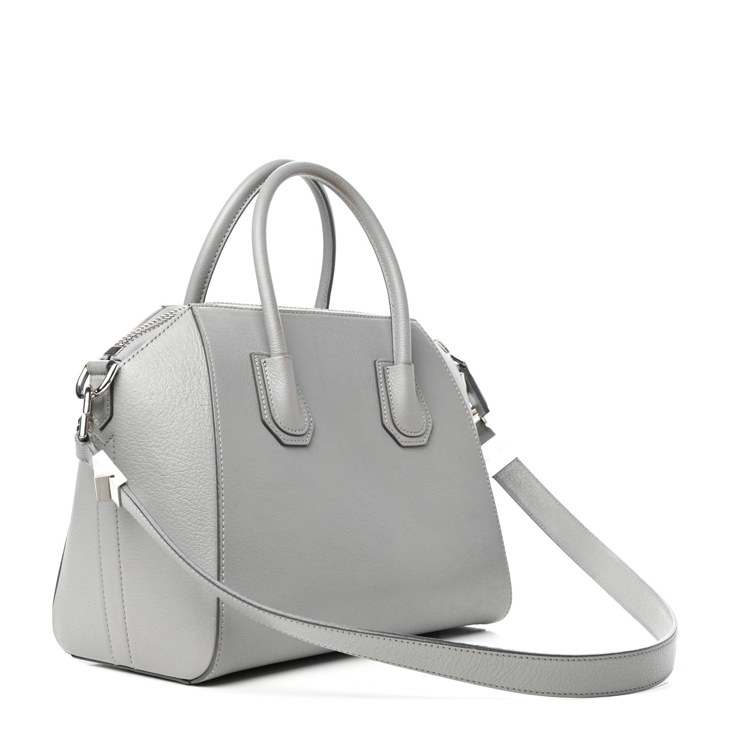Sugar Goatskin Small Antigona Pearl Grey