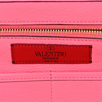 Valentino Garavani Vitello Medium Rockstud Tote Fuxia Fluo 6 of 13