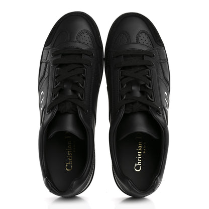 Christian Dior Calfskin Suede Logo Sneakers 37 Black 2 of 10
