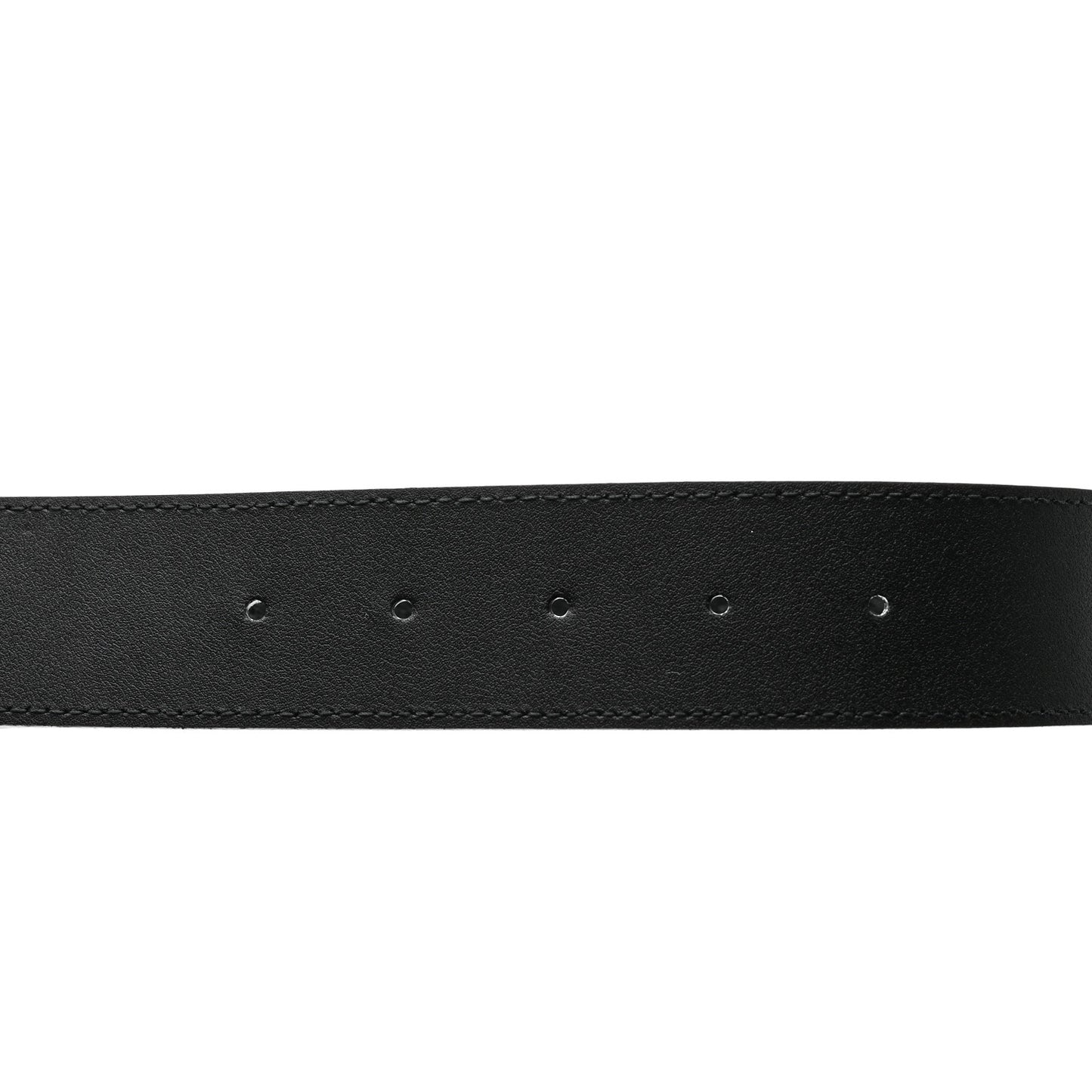 Textured Dollar Calfskin Nickel Double G 40mm Belt 95 38 Black