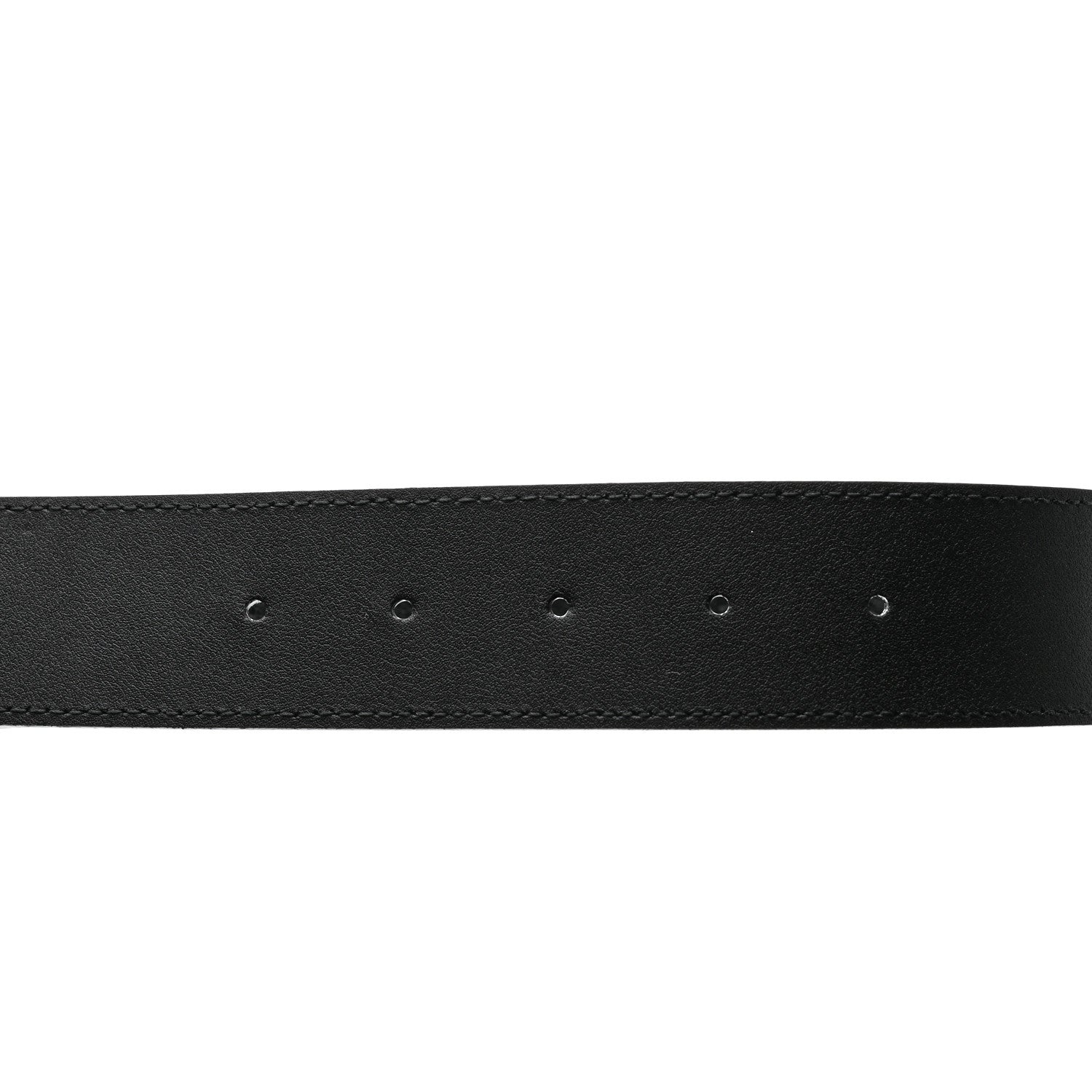 Gucci Textured Dollar Calfskin Nickel Double G 40mm Belt 95 38 Black 4 of 6